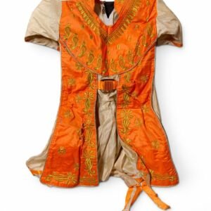 Traditional Royal Orange Angrakha Jacket fot Kids