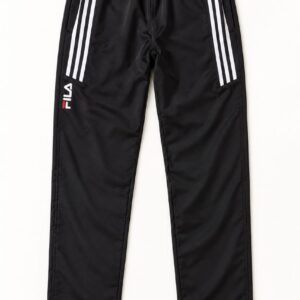 FILA Men's Black Track Pants with White Side Stripes | Athletic Joggers